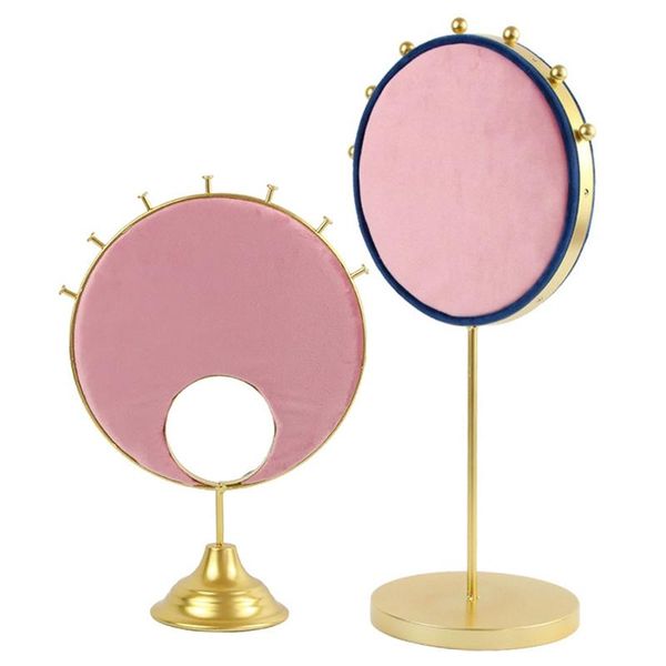 

jewelry pouches, bags velvet double sides earrings pendant bracelets display holder necklace stand rack, Pink;blue
