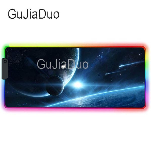 

mouse pads & wrist rests space wallpaper rgb pad computer large deskfor players led mausepad keyboard