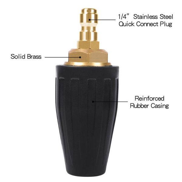 

pressure washer turbo nozzle spray tip rotating 1/4 inch quick connect car