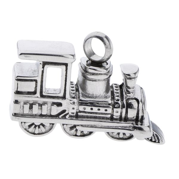 

silver stainless steel train cremation urn pendant,ashes pendant necklace, souvenir for human ashes storage-with filling kit