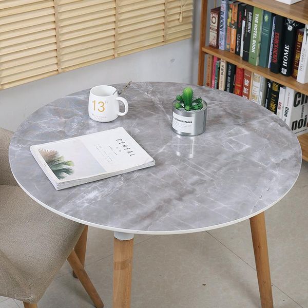 

table cloth round marbled tablecloth nail art mat waterproof pvc 1.7mm thick soft glass crystal boards placemats home textiles pad