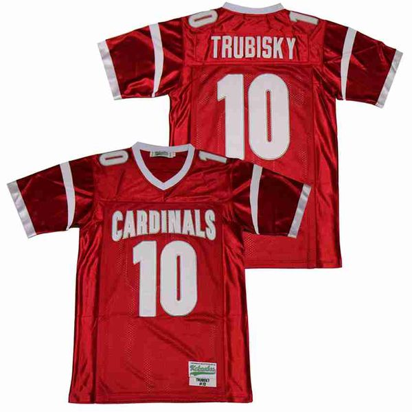 Film TRUBISKY #10 HIGH SCHOOL Jersey Benutzerdefinierte DIY Design Genäht College Football Jerseys