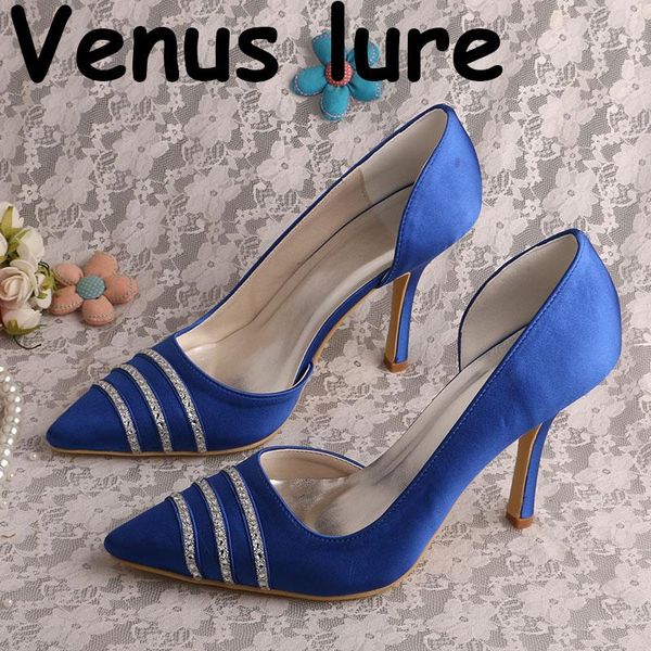 

dress shoes 22 colors pointed toe royal blue for women high heeled party pumps, Black