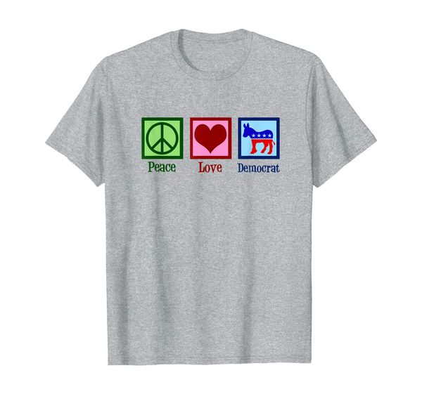 

cute peace love democrat t-shirt - democratic party donkey, White;black