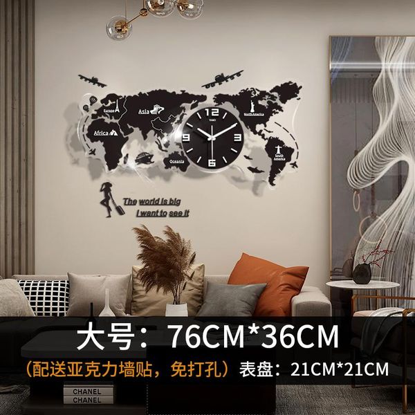 

wall clocks clock living room home fashion creative light luxury atmosphere silent quartz