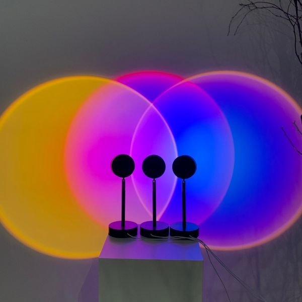 

net red desk mini rainbow sunset projection live background atmosphere lamp