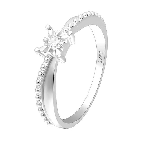 

wedding rings ufooro fahion silver plated jewelry for women luxury flower design cubic zircon rhinestone engagement, Slivery;golden