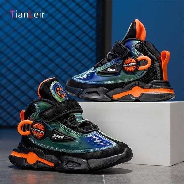 Sonbahar çocuk Sneakers Erkek Basketbol Spor Ayakkabı Erkek Yüksek Kalite Rahat Koşu Çocuk Ayakkabı Chaussure Enfant 220121