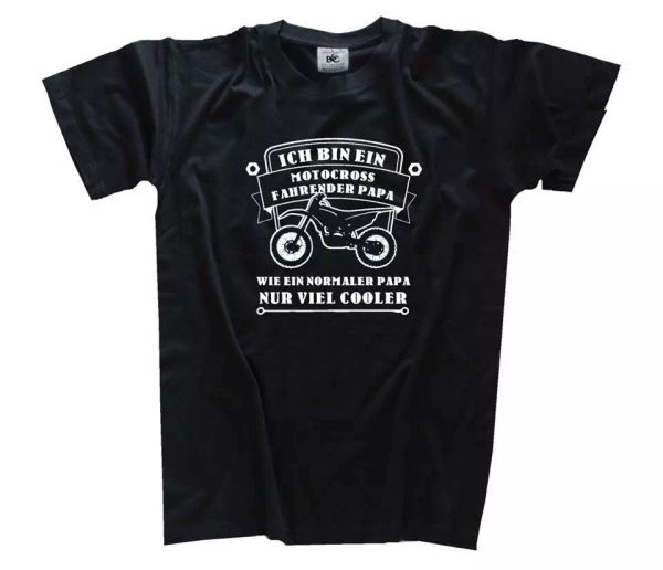 

ich bin ein motocross papa automotrice - t-shirt tailles s-xxxl, White;black