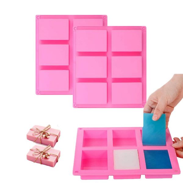 

craft tools 6 cavities silicone mold rectangle soap molds homemade cake chocolate ice cube tray for making