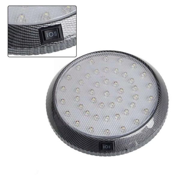 

car headlights 1pcs round roof light, rv, camper car, normal type carbon indoor pattern light led a0y7