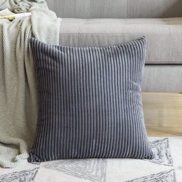 

cushion/decorative pillow 1 piece 18" large plain corduroy plush cushion cover cases without filling home sofa car decor 45*45cm