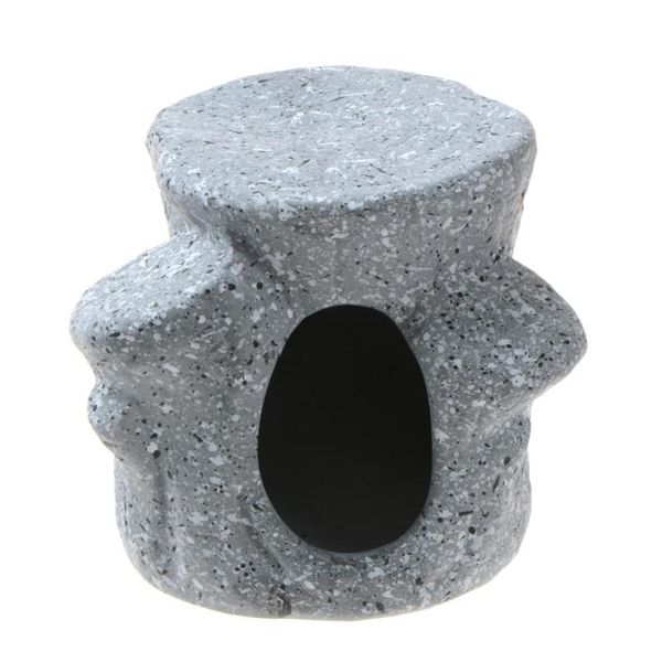 

saim shrimp shelter spawning cave fish tank decorations grey ceramic aquarium ornament artificial tree stump underwater decor