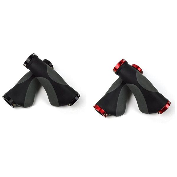

tools astro bike grips handlebar grip parts end bar mountain accessories rubber bicycle 2 pair,black & red