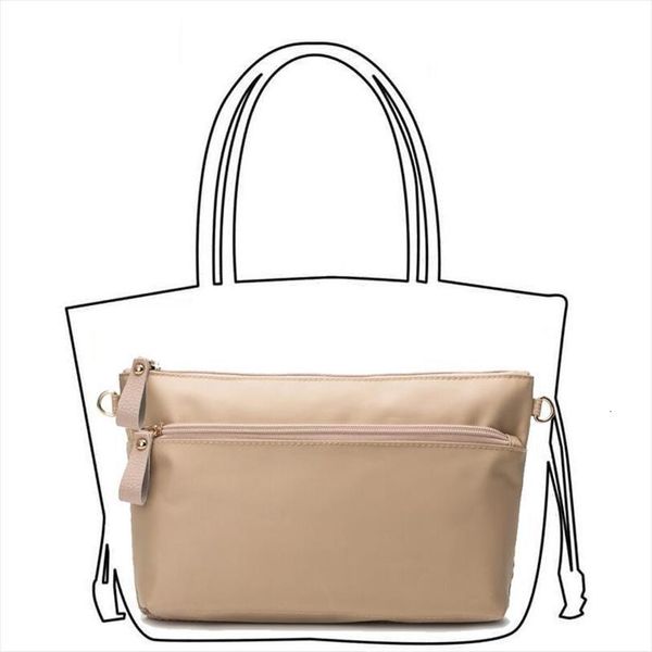

nylon organizer with double cosmetic bag zipper pockets mesh pocket travel wash bags make up