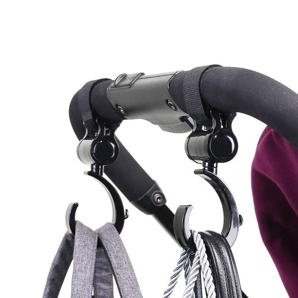 

hooks & rails 2pcs baby hanger bag stroller pram rotate 360degree car seat accessories organizer