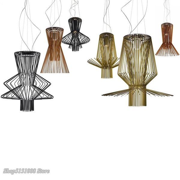 

pendant lamps modern foscarini allegro ritmico lights led art cage hanging italy industrial suspension lamp home decor luminaire