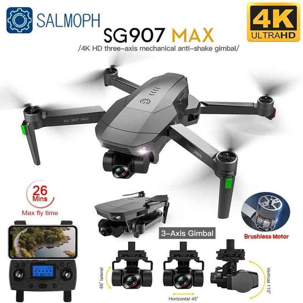 

sg907 max drone 4k profesional dron with camera 3-axis gimbal brushless 5g wif gps optical flow rc quadcopter vs zll sg906 max