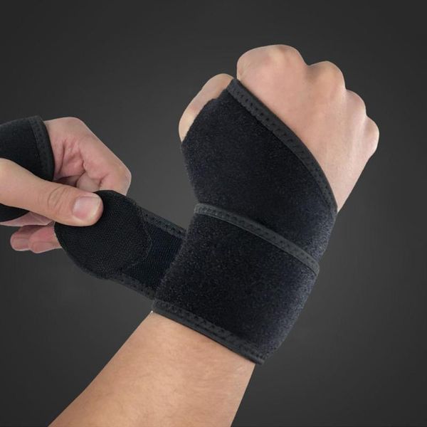 

wrist support weight lifting wraps thumb straps gym band sports wristband brace protector, Black;red