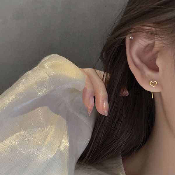 

out love earrings women simple small earholes earrings