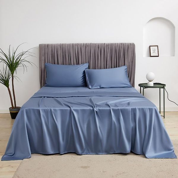 

sheets & sets 30 60s tencel silk single piece flat bed sheet high-end solid color lyocell fiber naked sleeping summer