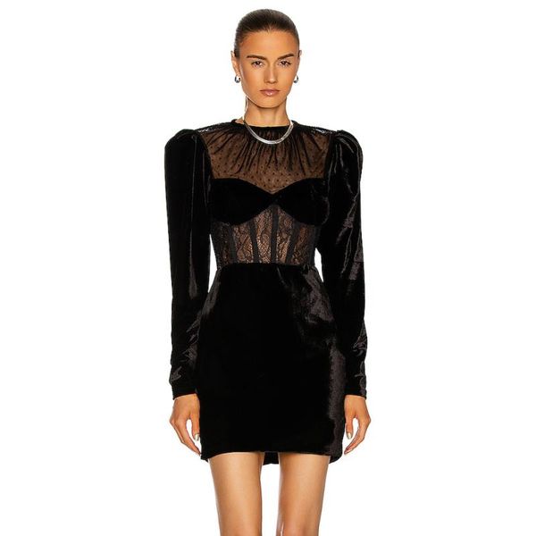 

casual dresses 2021 arrival lace women dress fashion black hollow out elegant party club cerlebrity summer, Black;gray