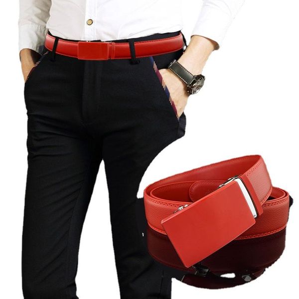 

belts men's belt genuine leather men quality luxury for men,strap male metal automatic buckle, Black;brown
