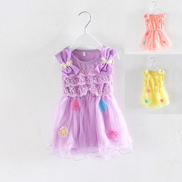 

little girl summer dress cute toddler sleeveless casual clothing girl's dresses, Red;yellow