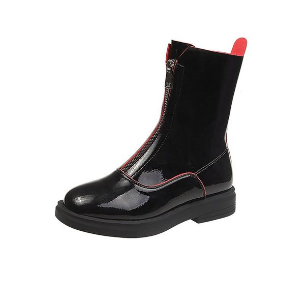 

pointed ladies boots winter women's and ankle leather fashion black size