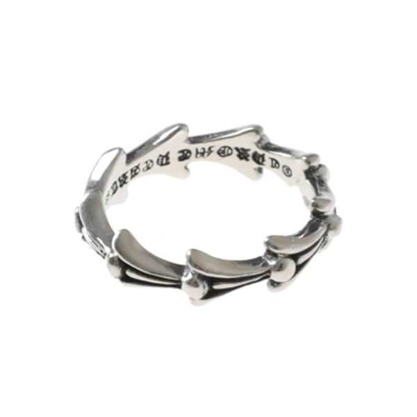 

cluster rings 2021 fashion brand cross tail wave fish bone s925 sterling silver ring retro simple hip-hop trend style couple, Golden;silver