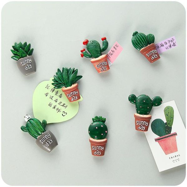 

fridge magnets cute cactus plant refrigerator magnet decorative message sticker memo