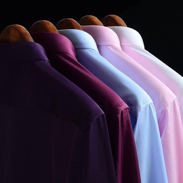 

men's casual shirts mens slim short sleeve korean style with embroidered on collar plain summer stretch button anti-wrinkle men clothe, White;black