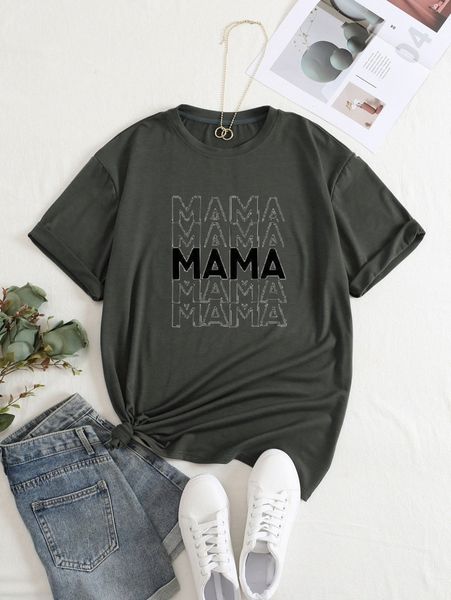 

letter graphic round neck tee d5vi#, White