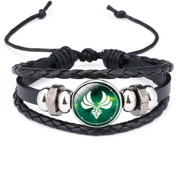 

charm bracelets cartoon time gem design leather beads bracelet lady weave lucky jewelry fs99, Golden;silver