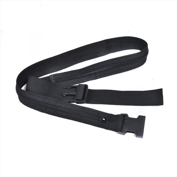 

designed travel anti theft wallet waist bag belt with secret compartment hiding stash money waterproof adhesive