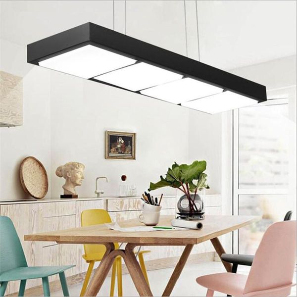 

pendant lamps modern simple rectangular aluminum living room decoration dining light fixtures office billiards led lighting