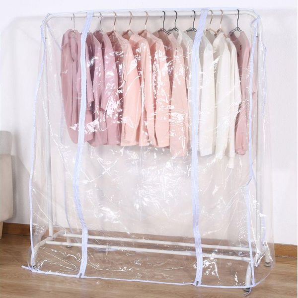 

clothing & wardrobe storage clear waterproof dustproof zip clothes rail cover rack protector bag hanging garment suit coat display