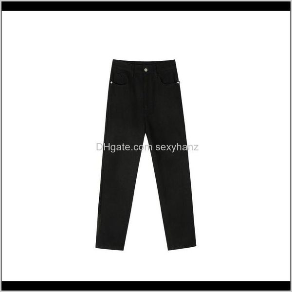 

womens clothing apparel drop delivery 2021 spring meters white jeans woman loose nine ankle denim pants high waist dad jeans1 2odwf, Blue