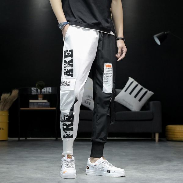 

pant casual military tactical joggers patchwork cargo pants men multi-pocket fashions black male trousers drop