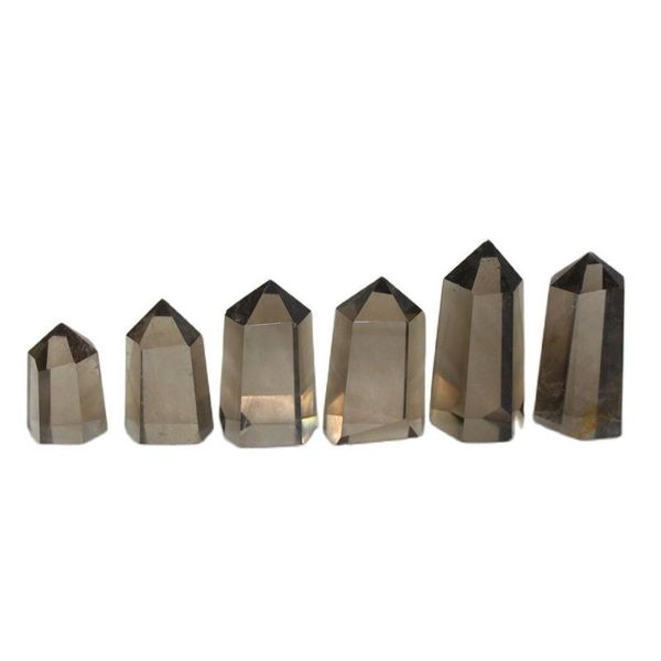 

decorative objects & figurines 30-60mm natural smoky quartz crystal stone six prism column healing gemstone hexagonal for handcraft reiki si
