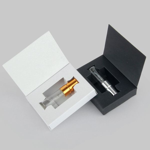 50 adet / grup 3 ml Ambalaj Kutuları Mini Parfüm Şişesi Atomizer ve Cam Özelleştirilebilir