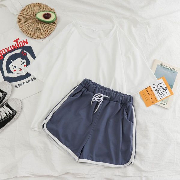 

women's shorts sports women summer skinny casual lady side split elastic waist beach correndo short pants sportswear streetwear, White;black