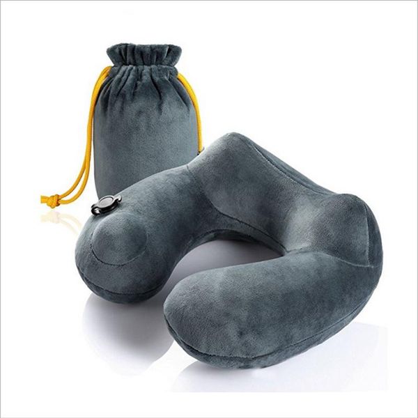 

seat cushions automatic inflatable pillow u shape 3d hump portable velvet neck travel nursing pillows car flight cushion headrest