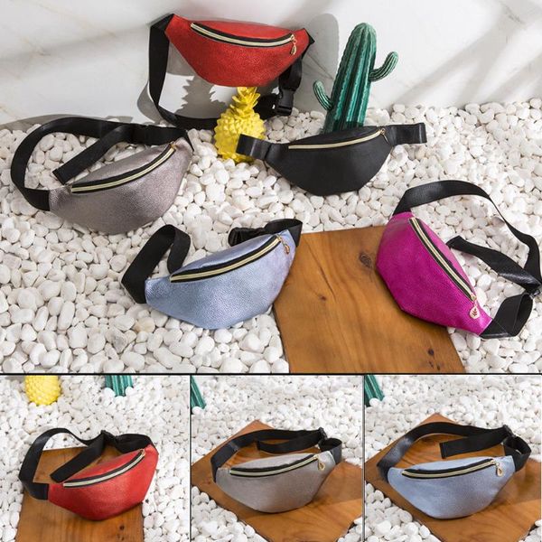 

fashion black leather fanny pack- mens waist belt bag -womens purse hip pouch travel 2021 est trendy bags