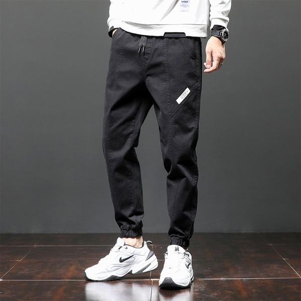 

men's spring 2021 casual cargo pants classic outdoor hiking athletic fashion collection leg, Black