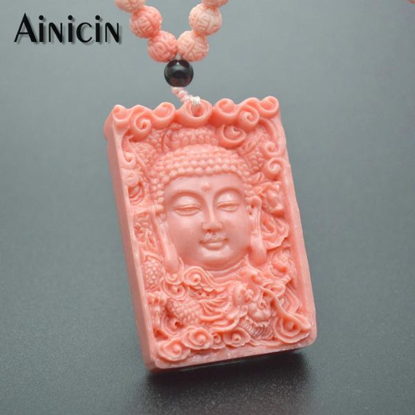 

pendant necklaces arrival chinese style gunyin buddha pink color imitated shell powerd sweater chain necklace women spring jewelry, Silver
