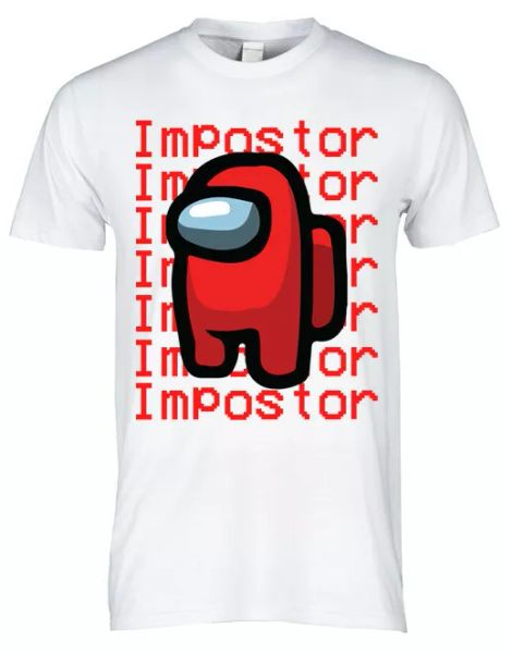 

t-shirt white impostor among us shirt internet shirt youtuber twitch, White;black