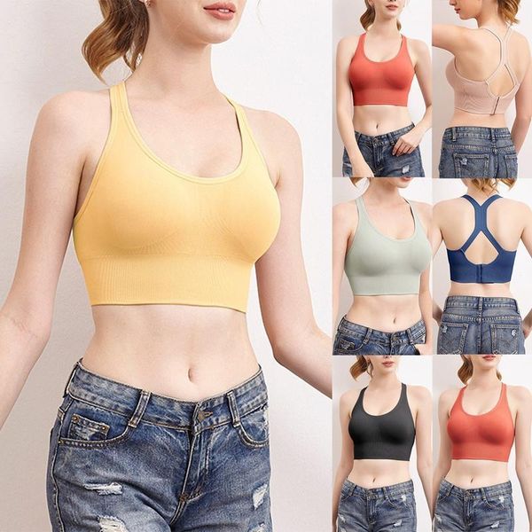 

yoga outfit women sports bra push up crop female fitness gym hollow breathable running
