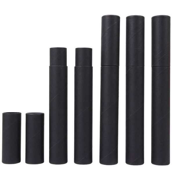 

20.7x2.7cm empty tea boxes kraft paper incense tube brown barrel small storage box for pencil joss stick convenient carrying