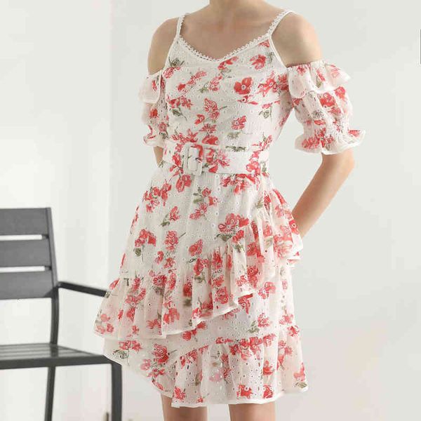 

dress summer retro style slings short sleeve thin quality, Black;gray